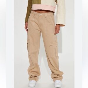 Tall Give Me A Break Cargo Carpenter Jeans - Khaki